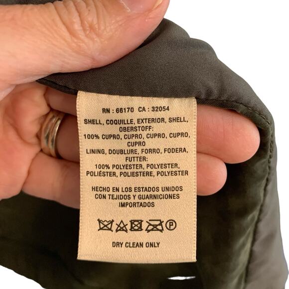 Anthropologie Elevenses Army Green Long Lin Cupro Collared Trench Vest - Picture 8 of 10